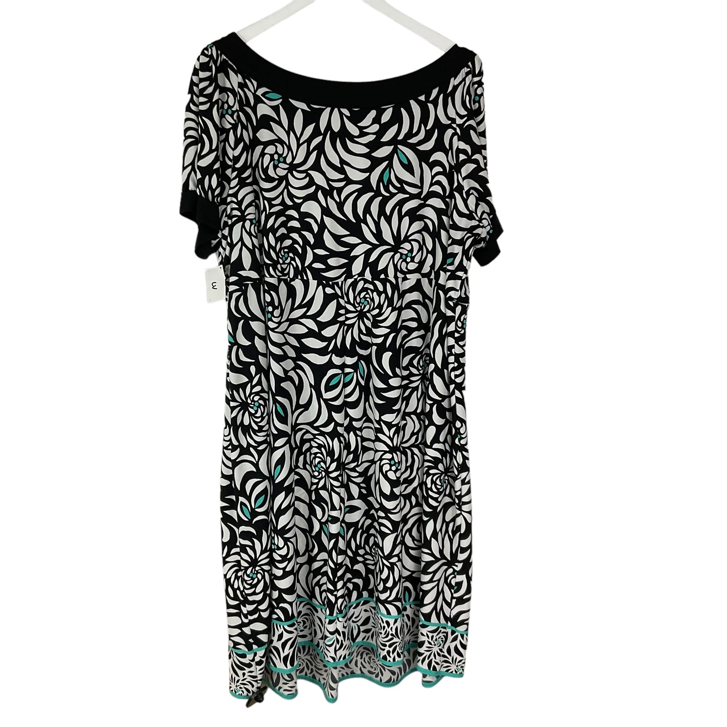 Dress Casual Midi By New Directions In Black & Blue, Size: 22