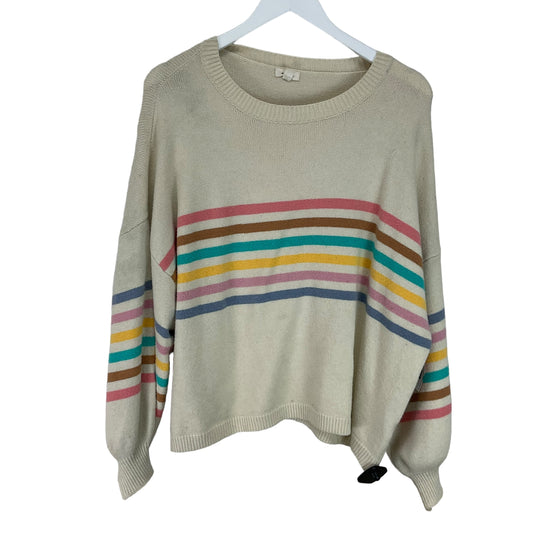 Sweater By Debut In Cream, Size: 1x