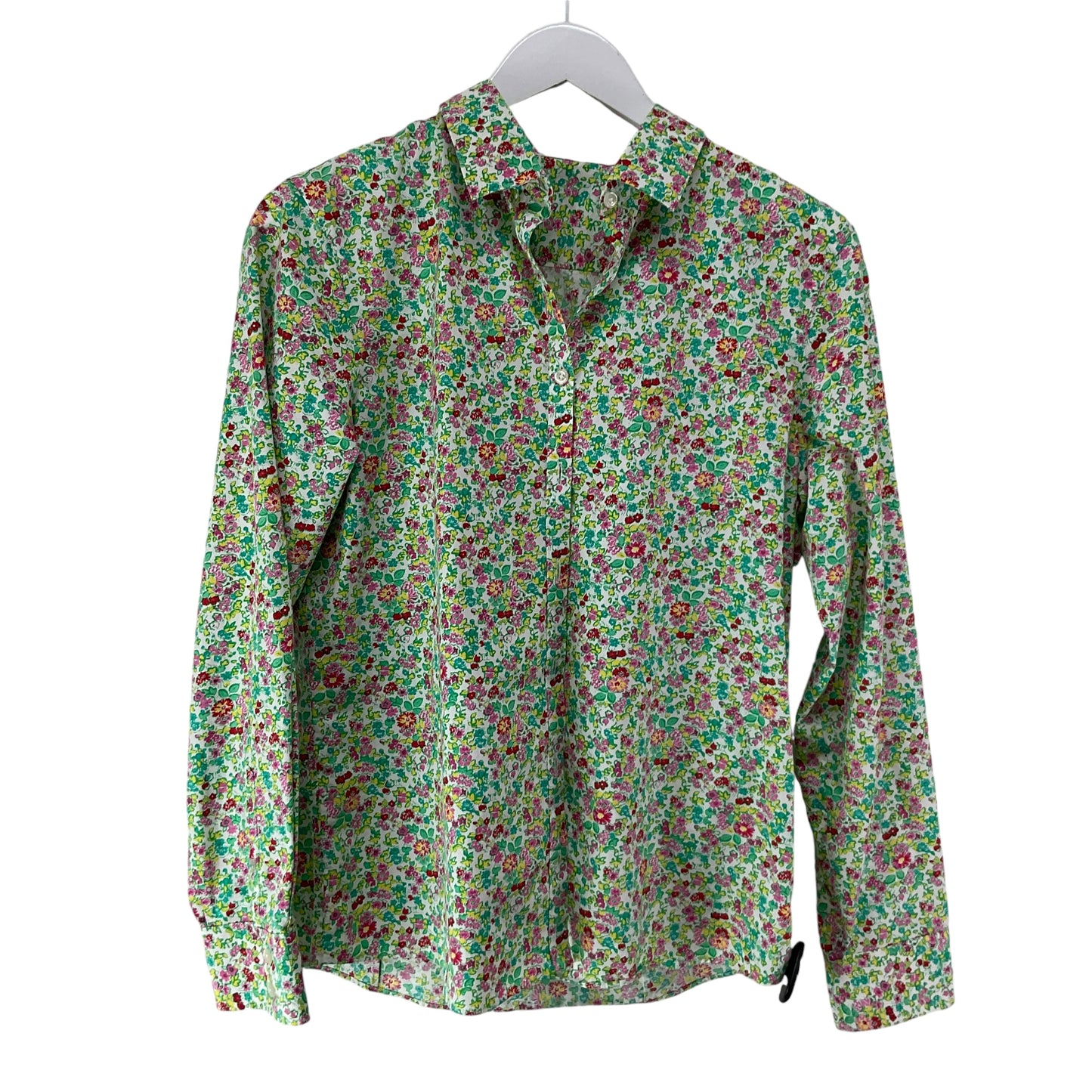 Top Long Sleeve Basic By Clothes Mentor In Floral Print, Size: L