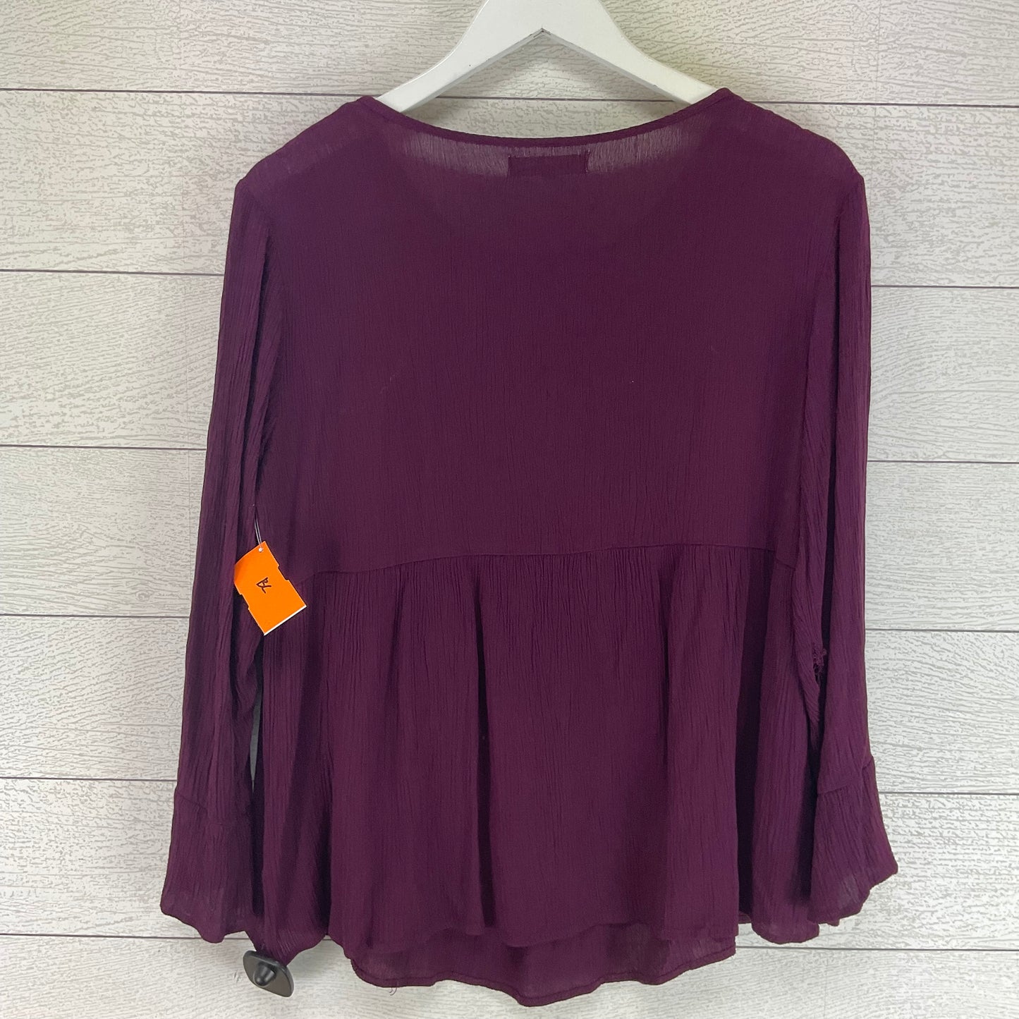 Top Long Sleeve By Indigo Soul In Purple, Size: M