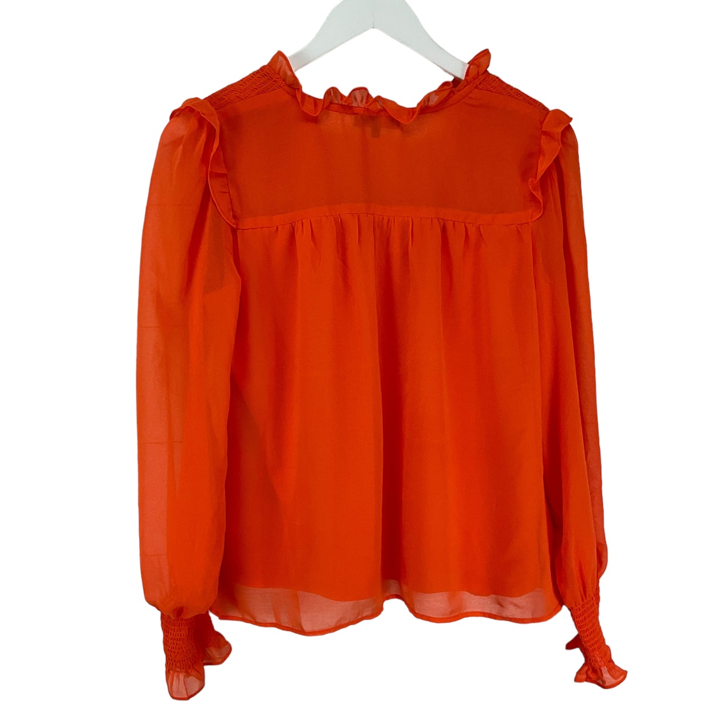 Orange Top Long Sleeve 1.state, Size S