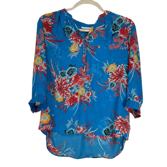 Top Long Sleeve By Violet And Claire In Tropical Print, Size: 2x