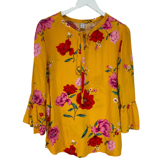 Top Long Sleeve By Old Navy In Yellow, Size: M