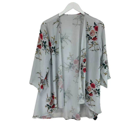 Kimono By Clothes Mentor In Floral Print, Size: Onesize