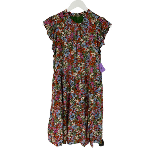 Floral Print Dress Casual Midi Thml, Size S