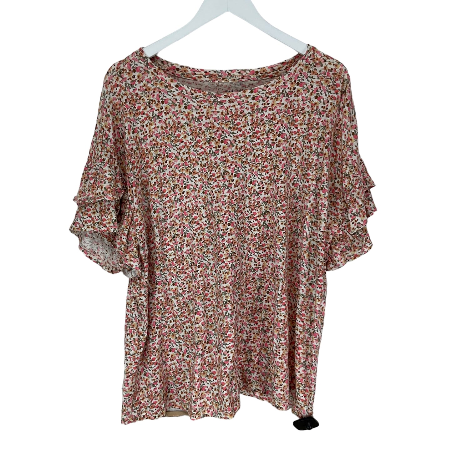 Floral Print Top Short Sleeve Lane Bryant, Size 2x