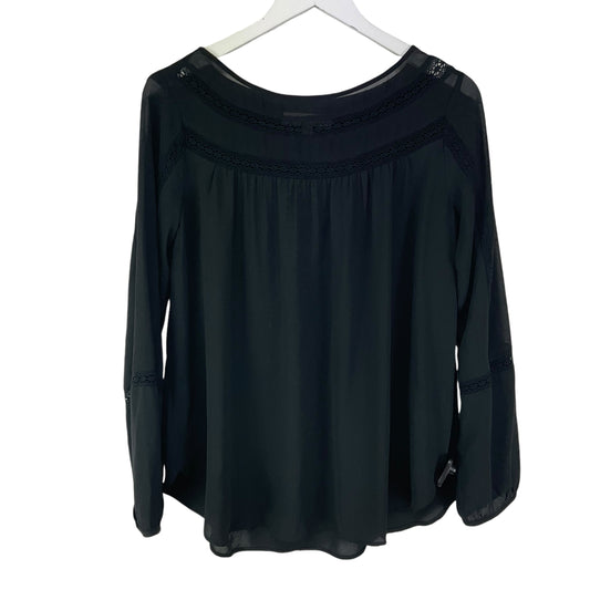 Top Long Sleeve By Loft In Black, Size: S