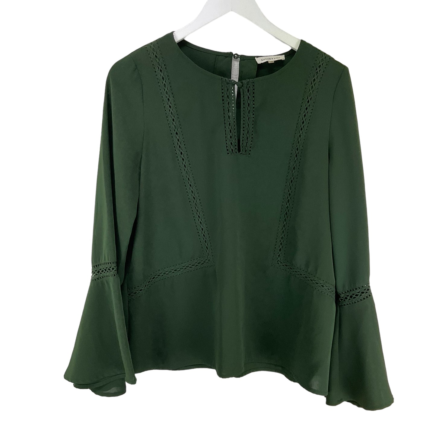 Green Top Long Sleeve Sugar Lips, Size M