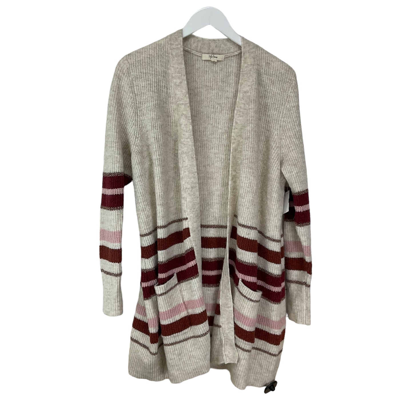 Cardigan By Clothes Mentor In Cream, Size: Xl