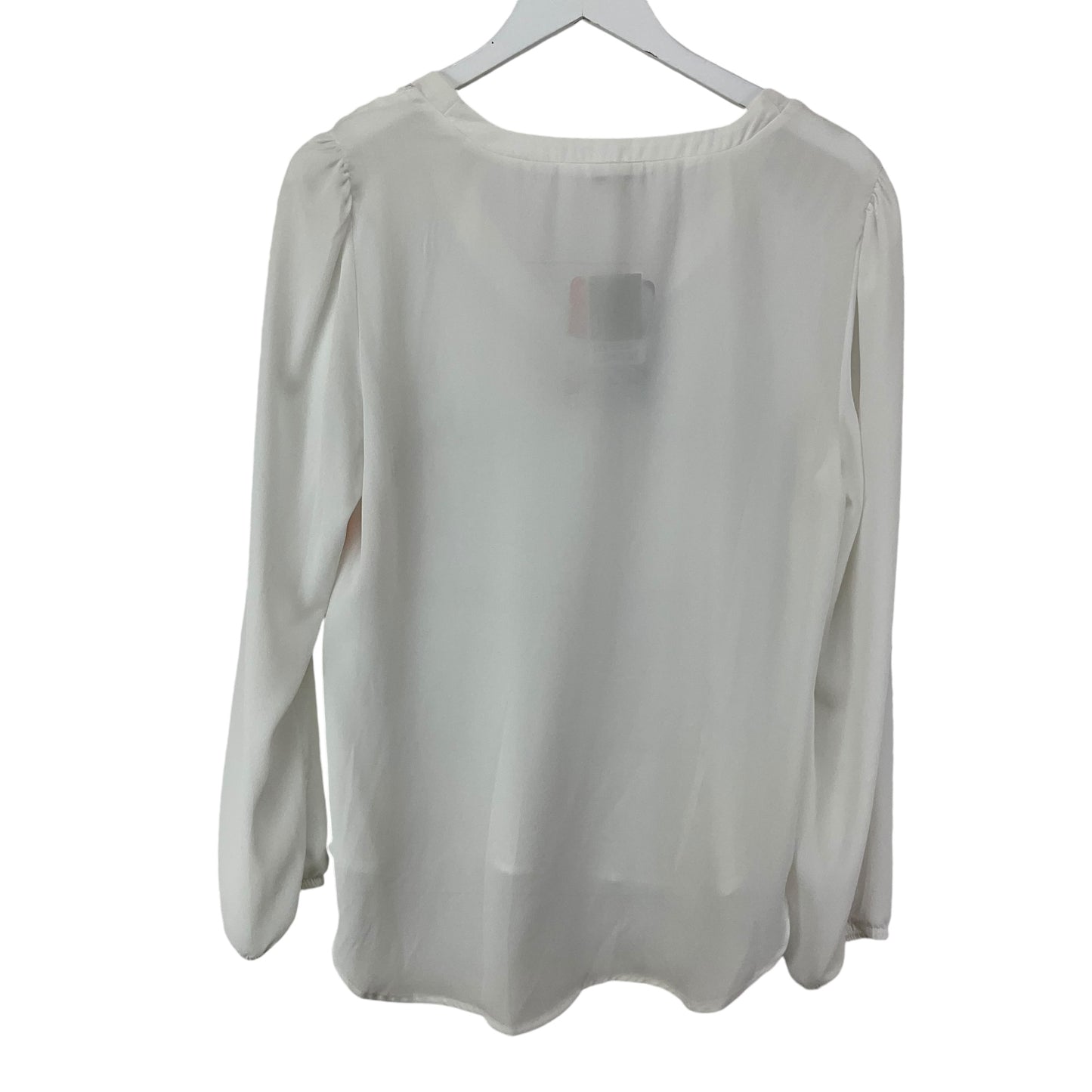 Top Long Sleeve Basic By Lily White In White, Size: L