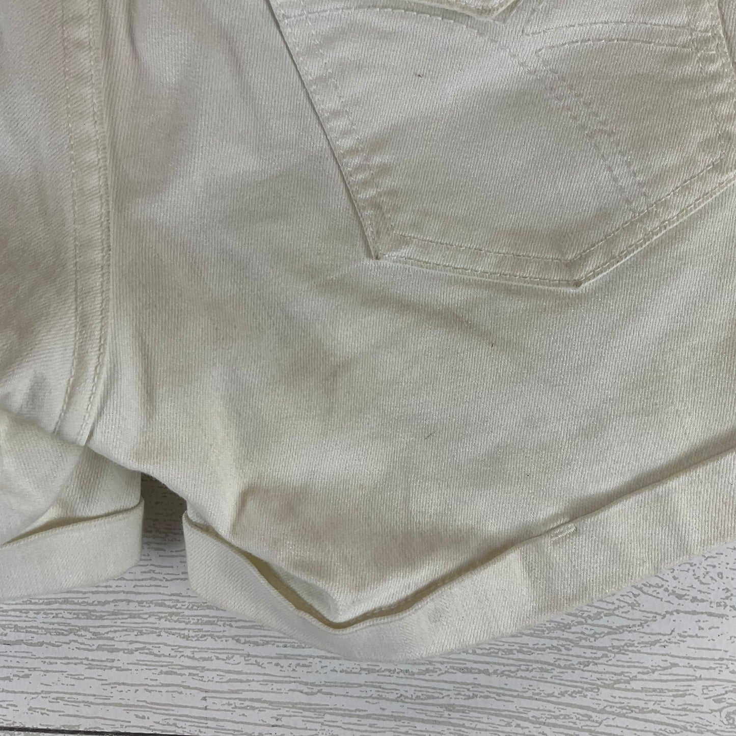 Shorts Designer By David Kahn In White Denim, Size: 6