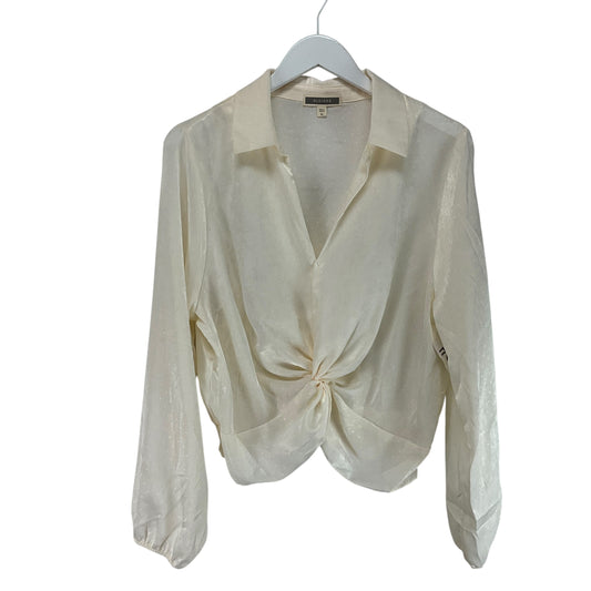 Top Long Sleeve Basic By Pleione In Cream, Size: Xl