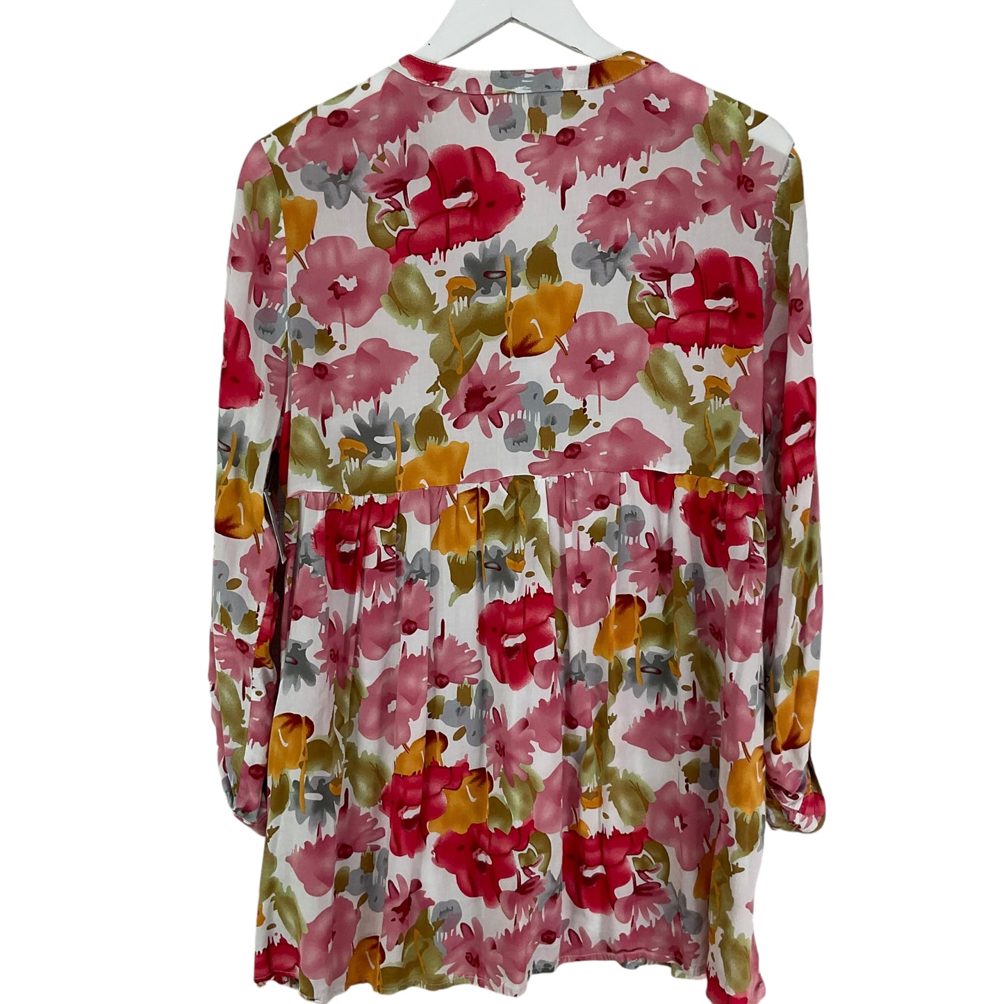 Top Long Sleeve By Christian Siriano In Floral Print, Size: L