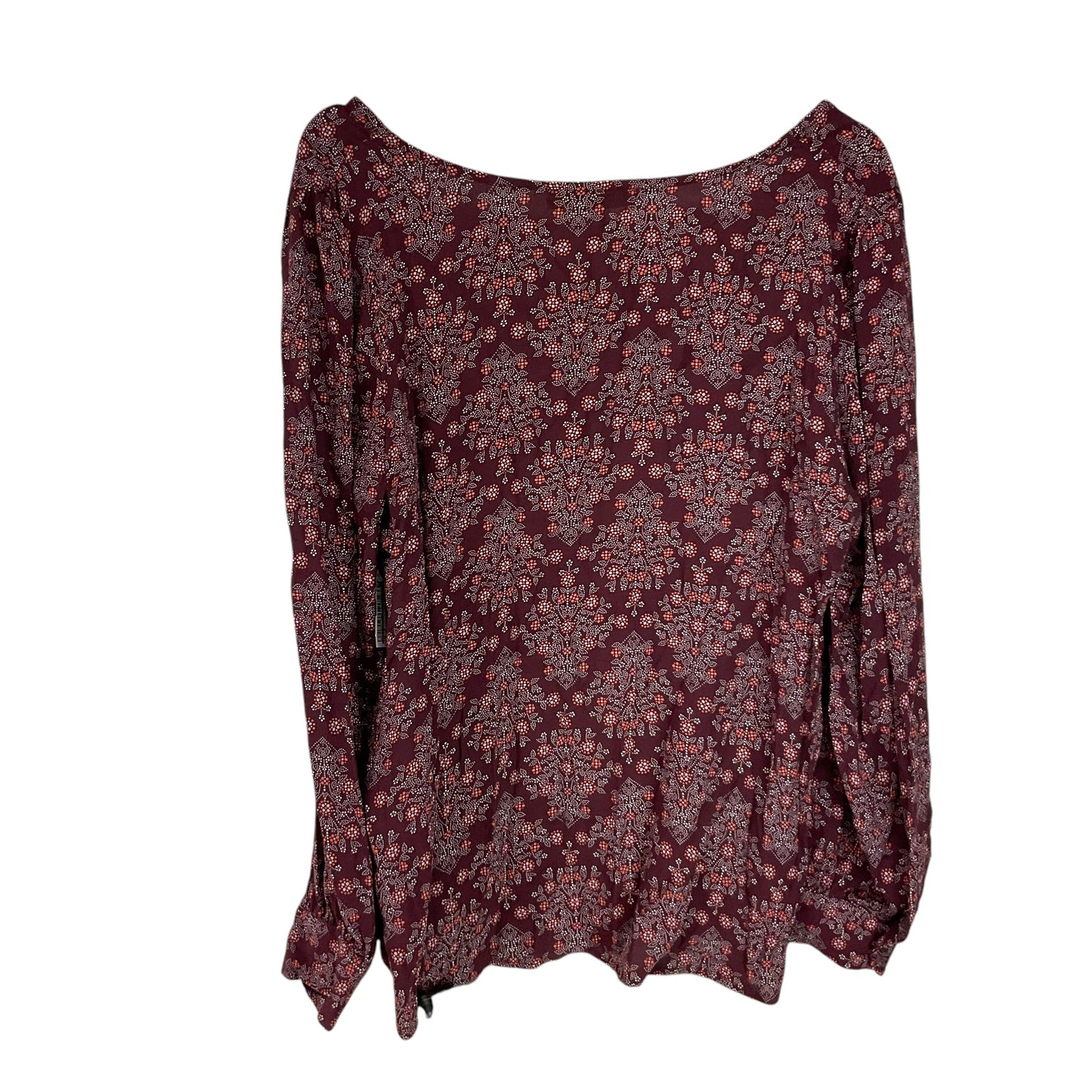 Top Long Sleeve By Loft In Red, Size: L