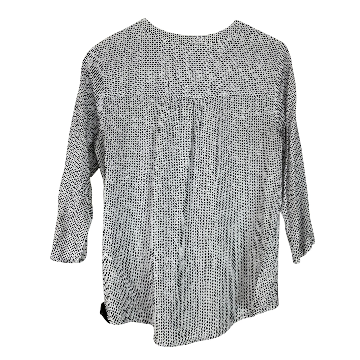 Top Long Sleeve Basic By Liz Claiborne In Polkadot Pattern, Size: M