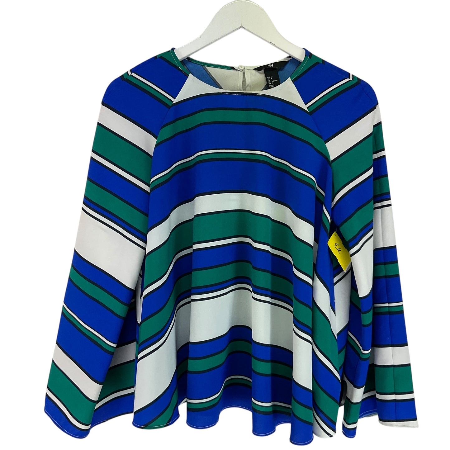 Top Long Sleeve By H&m In Striped Pattern, Size: S