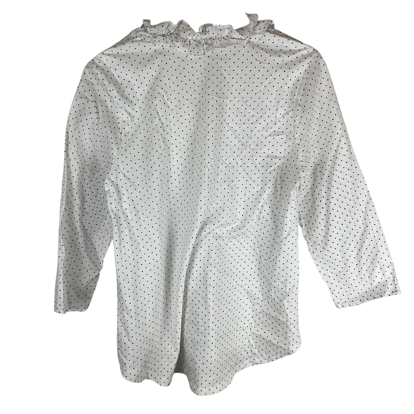 Top Long Sleeve Basic By Charter Club In Polkadot Pattern, Size: L