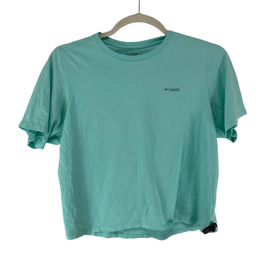 Athletic Top Short Sleeve By Columbia In Teal, Size: Xl