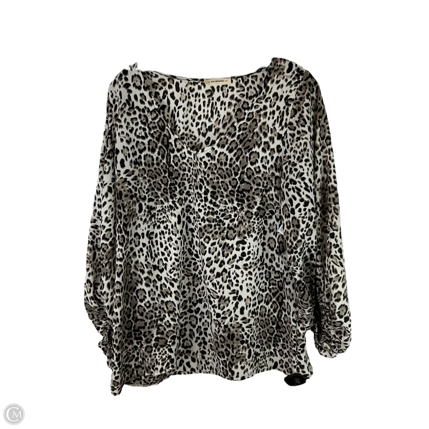 Top Long Sleeve By Ee Some In Animal Print, Size: L