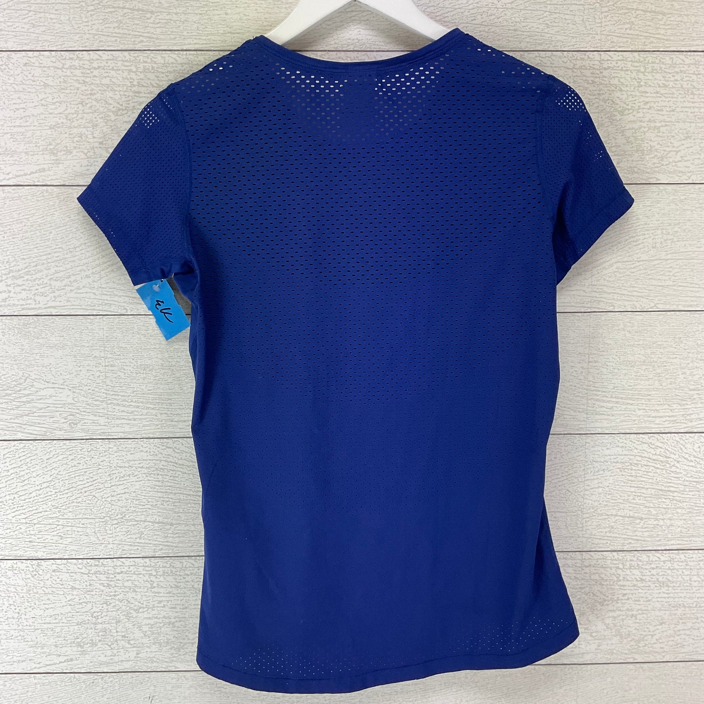 Athletic Top Short Sleeve By Nike In Blue, Size: L