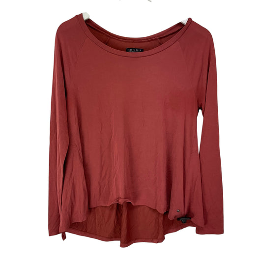 Top Long Sleeve Basic By American Eagle In Red, Size: S