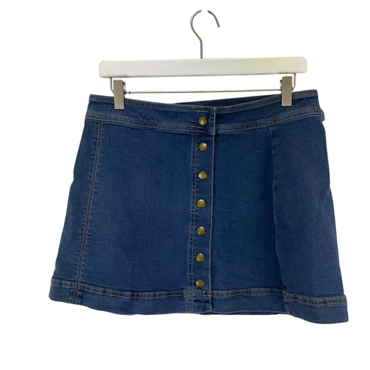 Skirt Mini & Short By Free People In Blue Denim, Size: 10