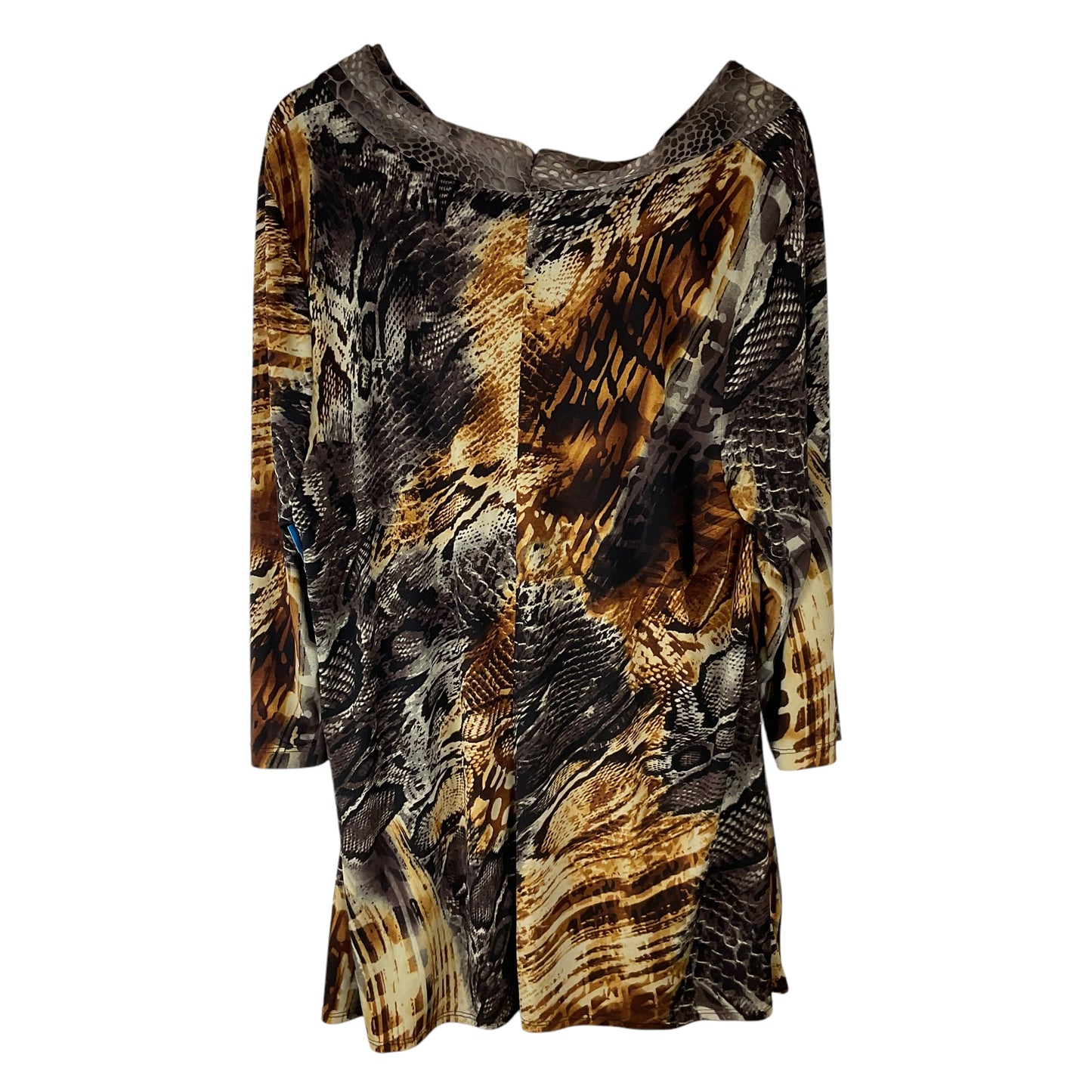 Top Long Sleeve By Susan Graver In Animal Print, Size: Xl