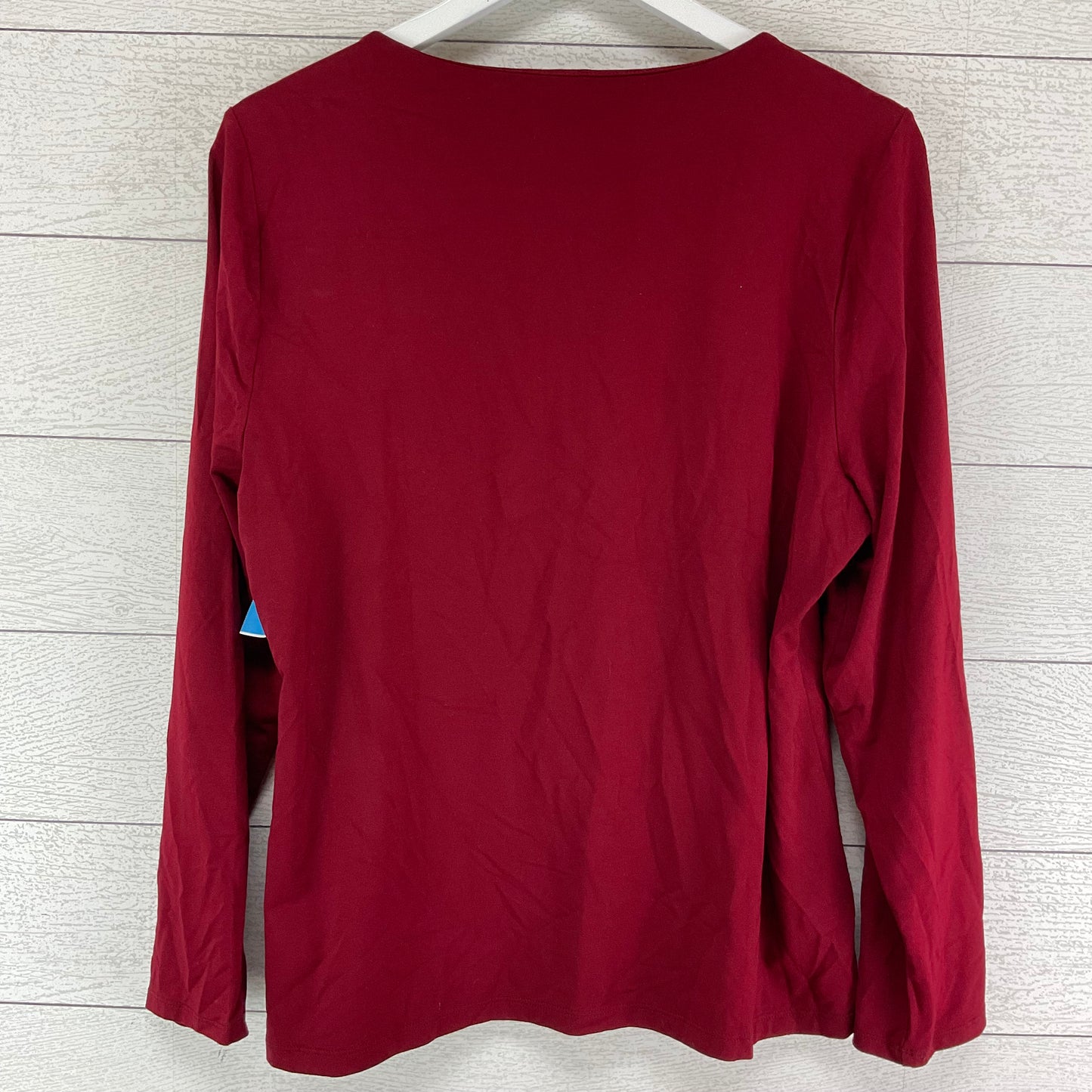 Top Long Sleeve Basic By Talbots In Red, Size: Xl