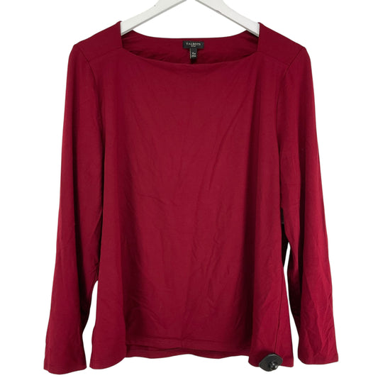 Top Long Sleeve Basic By Talbots In Red, Size: Xl