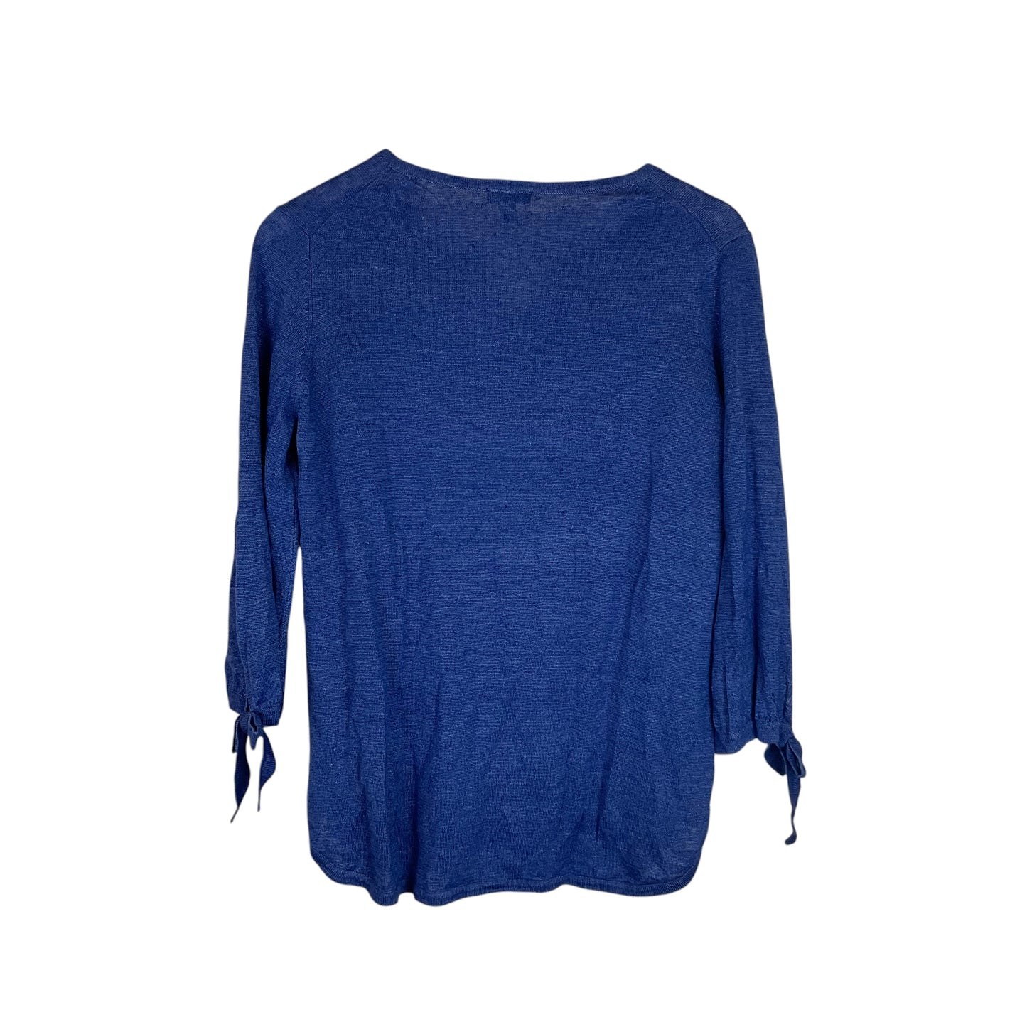 Top Long Sleeve Basic By Talbots In Blue, Size: M