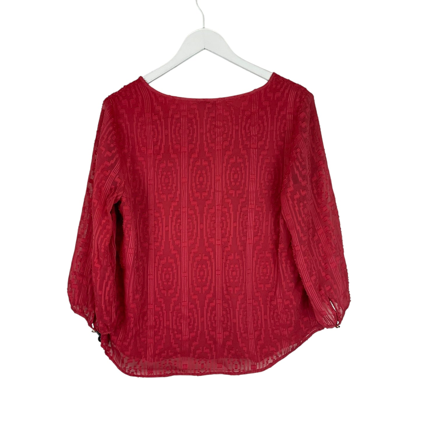 Top Long Sleeve Basic By Talbots In Red, Size: L