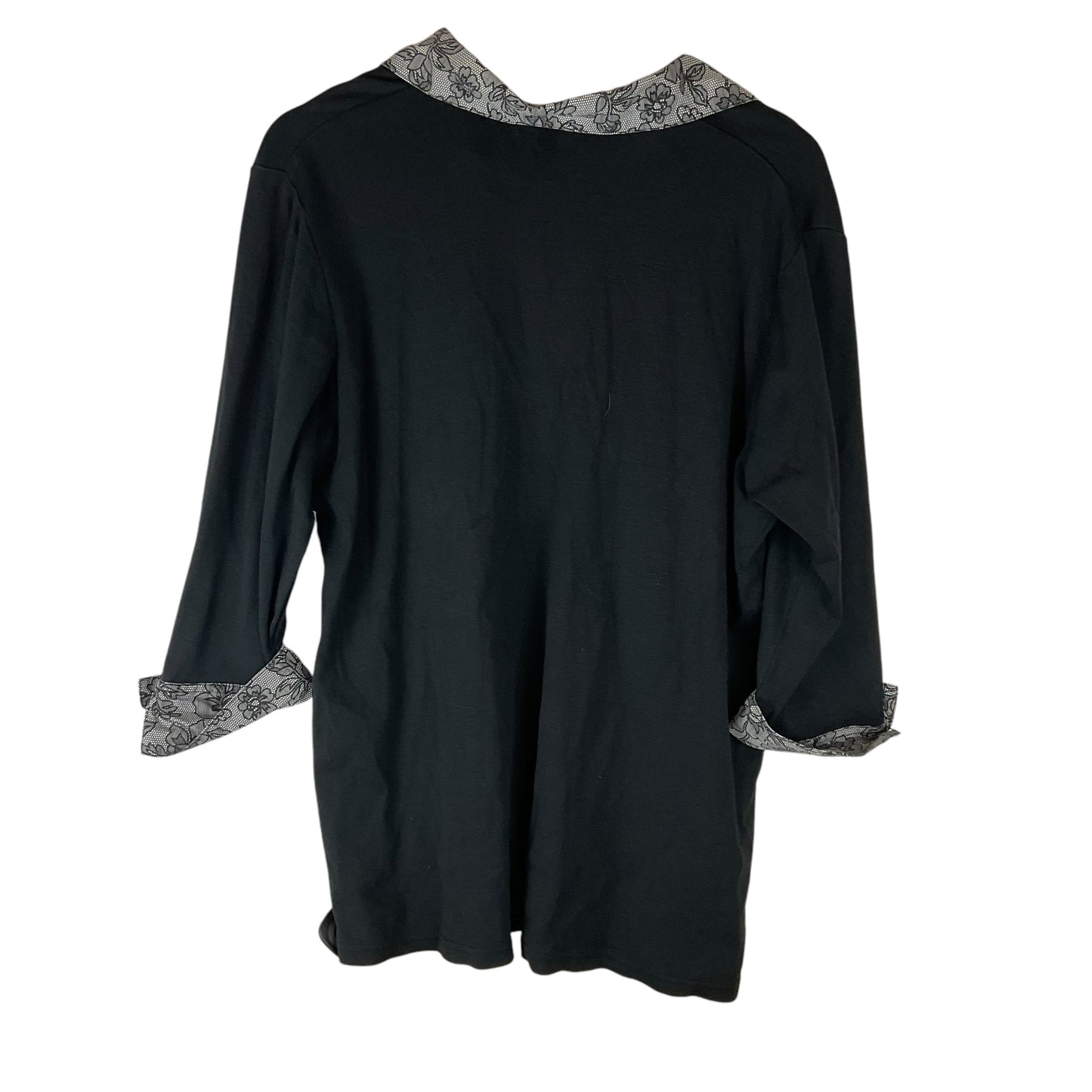 Top Long Sleeve Basic By Clothes Mentor In Black, Size: 1x