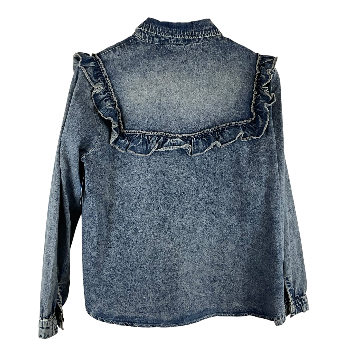 Top Long Sleeve By Savanna Jane In Blue Denim, Size: S