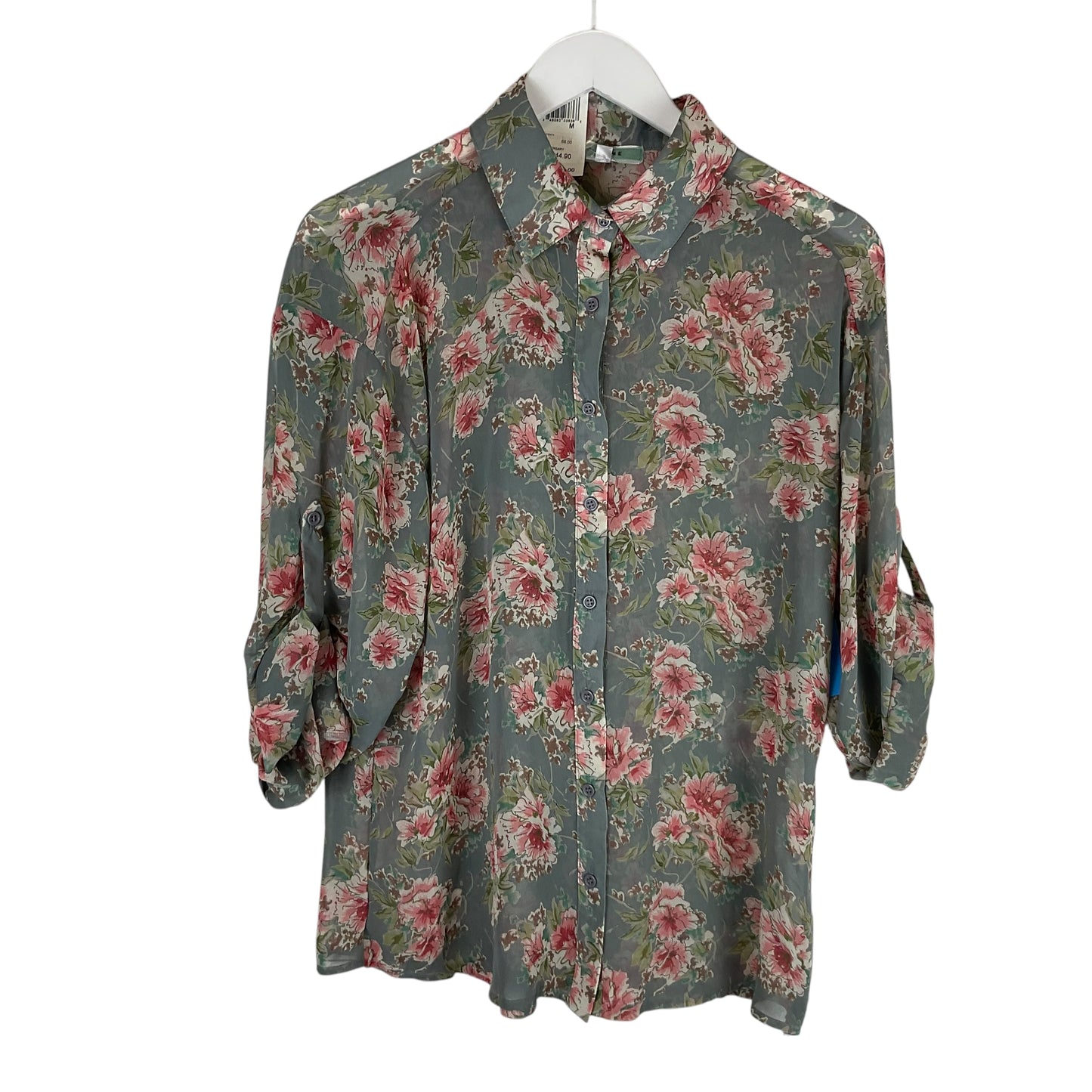 Top Long Sleeve By Pleione In Floral Print, Size: M