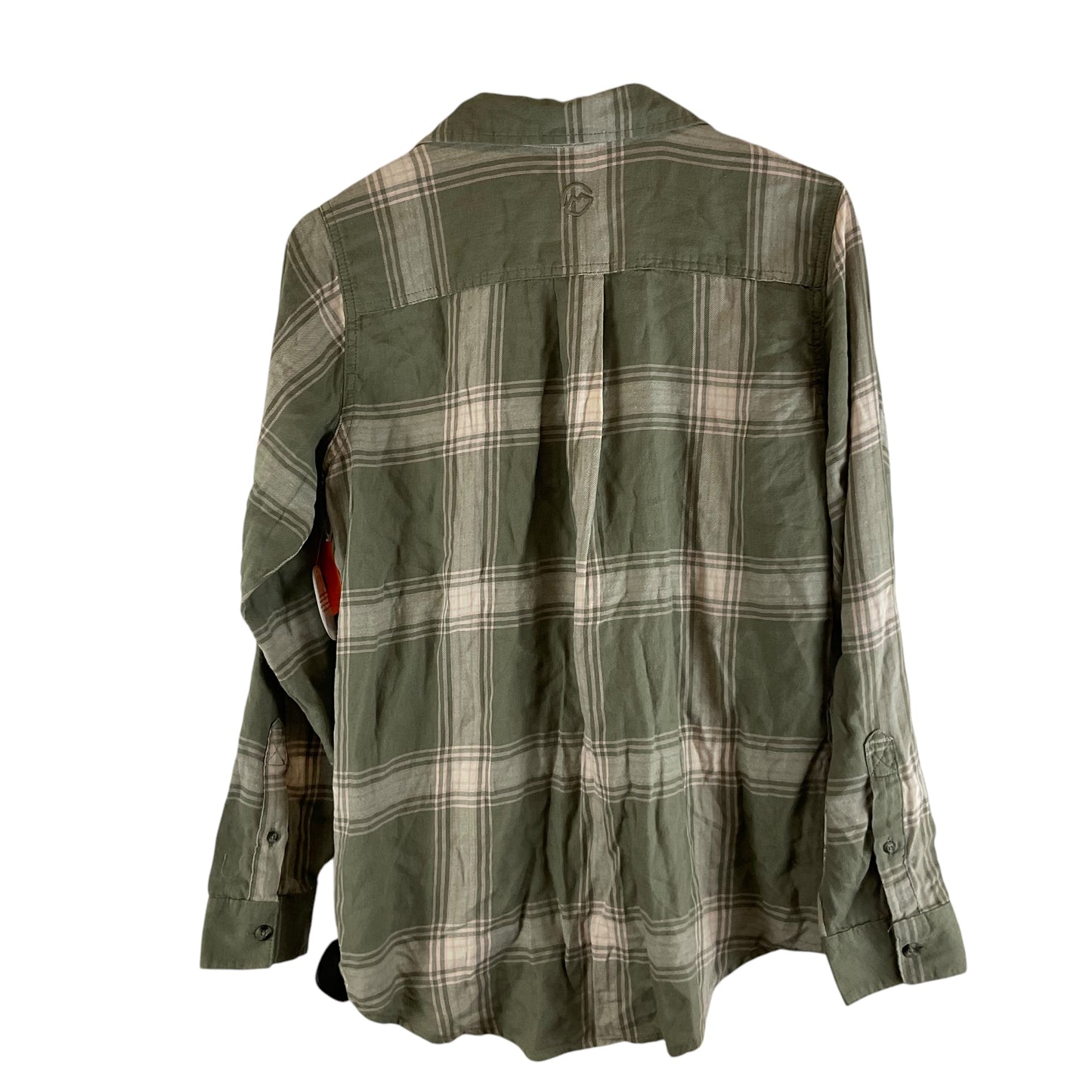 Top Long Sleeve By Magellan In Plaid Pattern, Size: M