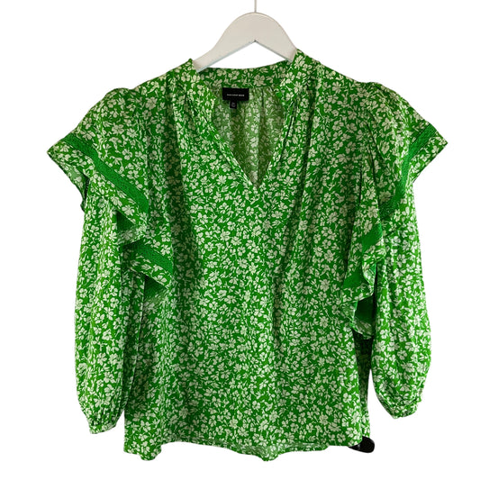 Top Long Sleeve By Who What Wear In Green, Size: M