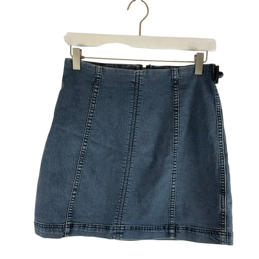 Skirt Midi By Free People In Blue Denim, Size: 6