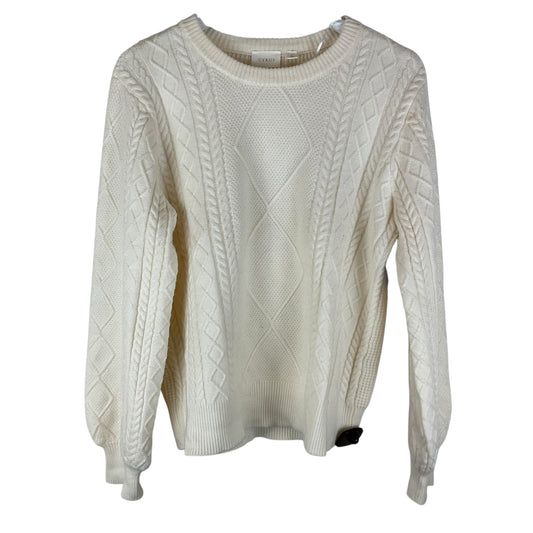 Sweater By Cyrus Knits In White, Size: L