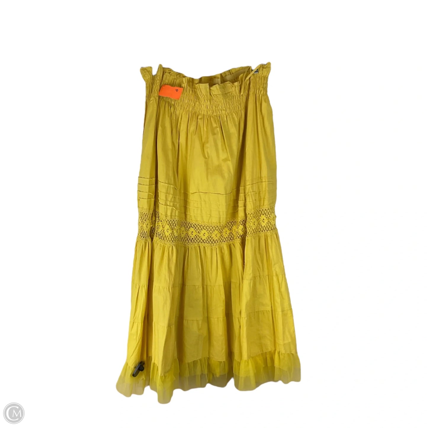 Skirt Maxi By Clothes Mentor In Yellow, Size: Xl