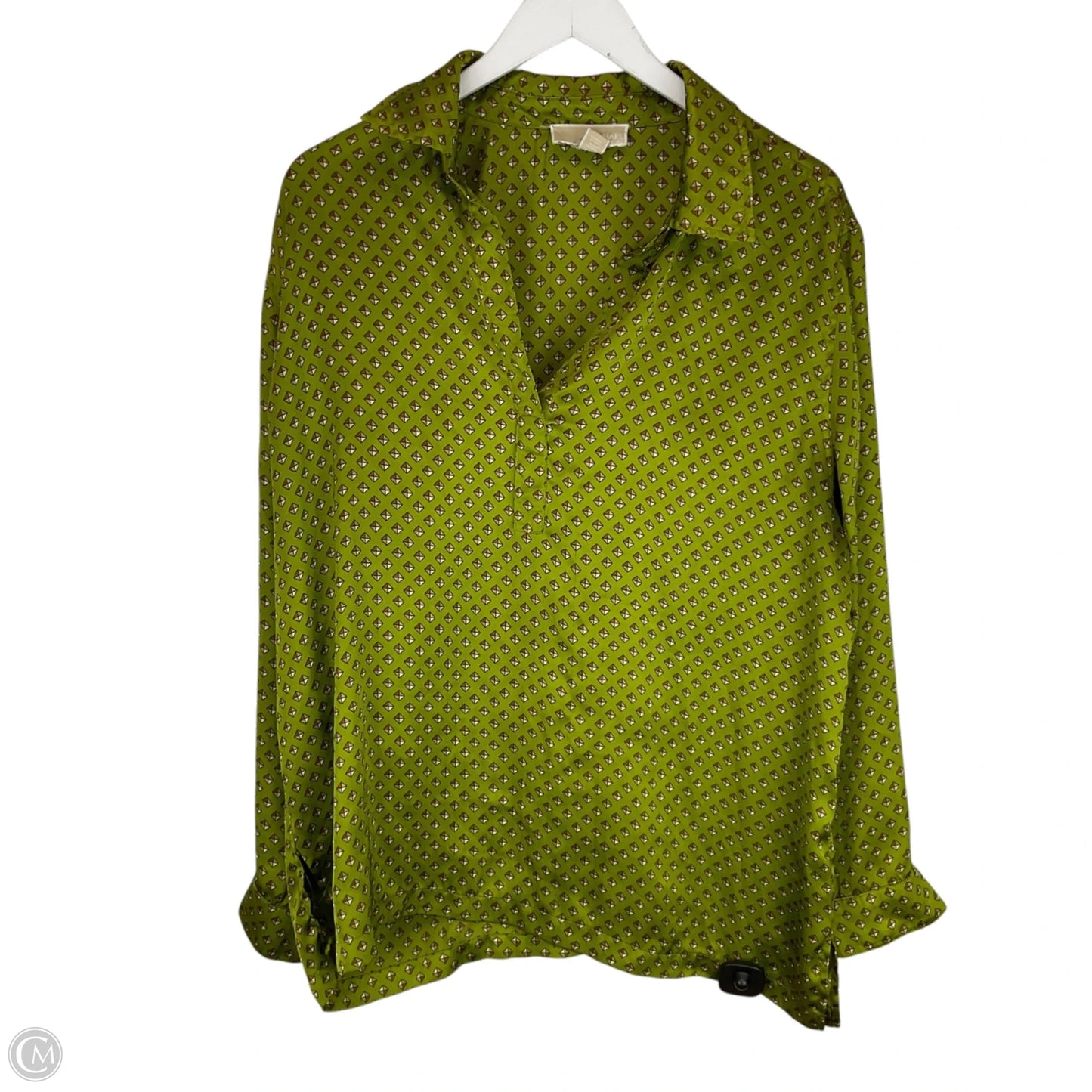 Top Long Sleeve By Michael By Michael Kors In Green, Size: L