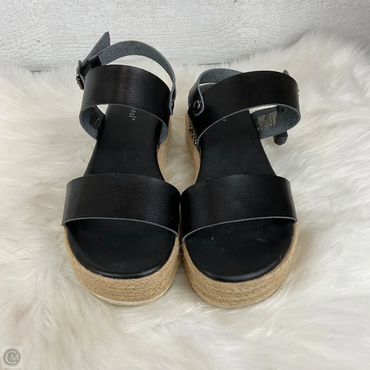 Sandals Heels Wedge By Xappeal In Black, Size: 8