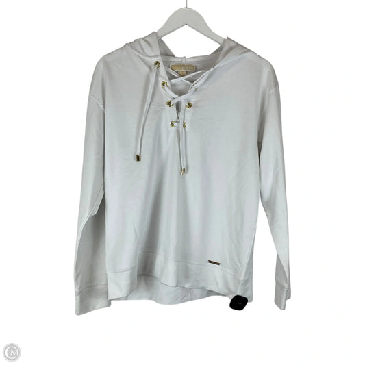 Sweatshirt Hoodie By Michael By Michael Kors In White, Size: M