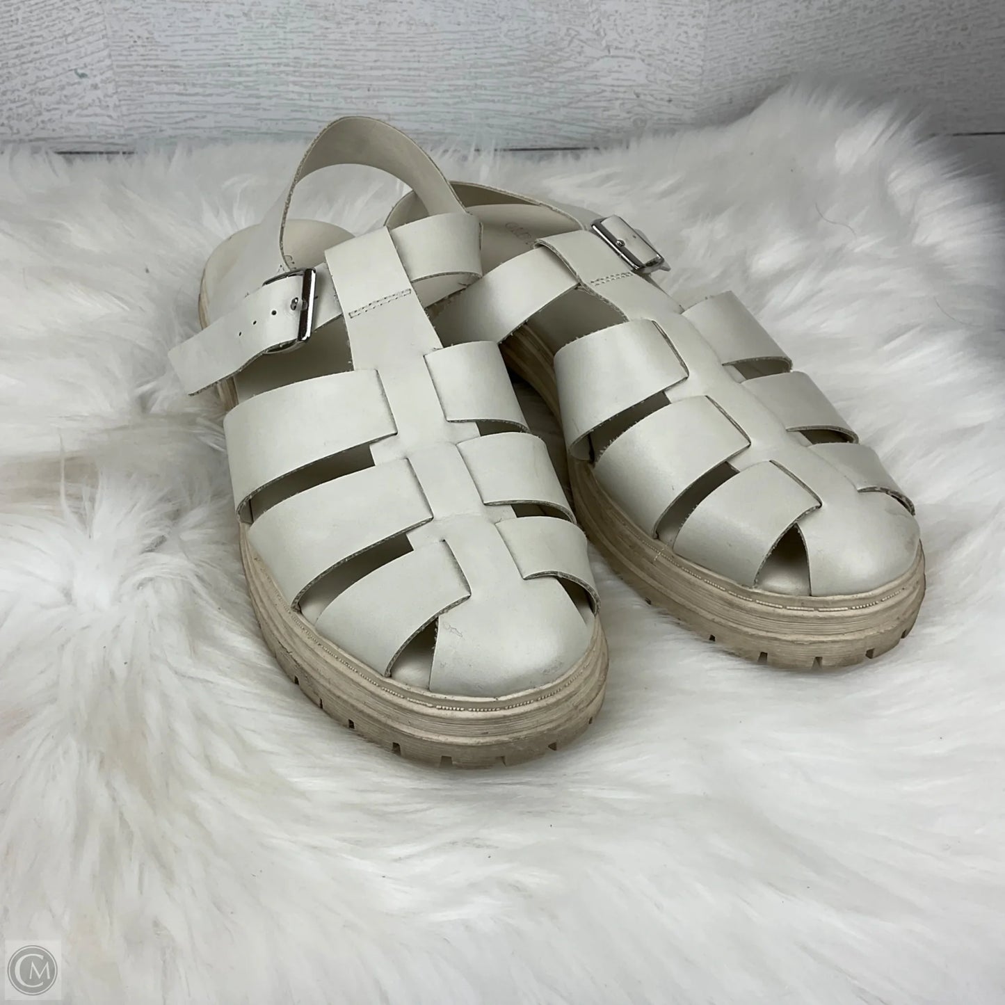 Sandals Heels Platform By Old Navy In Cream, Size: 9