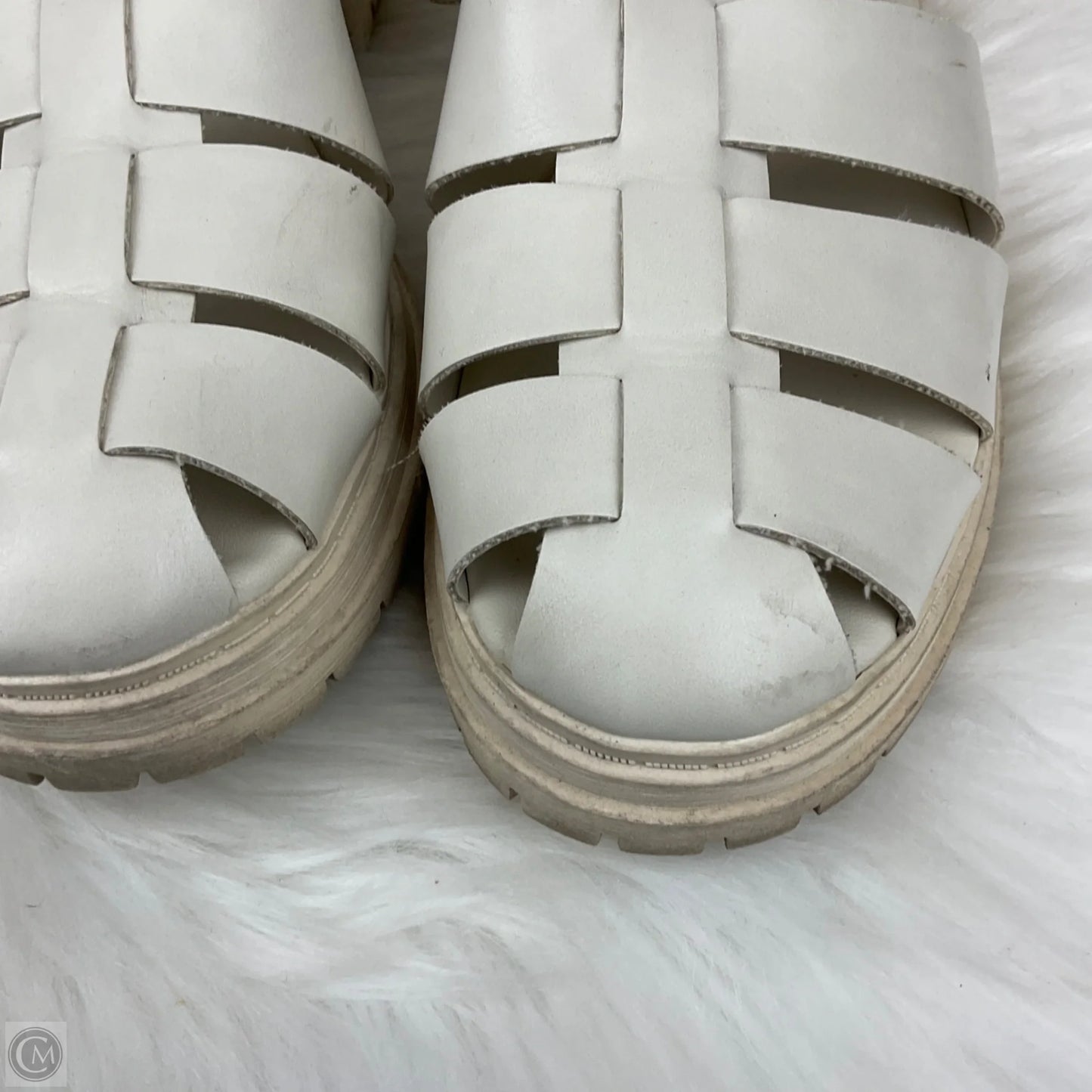 Sandals Heels Platform By Old Navy In Cream, Size: 9