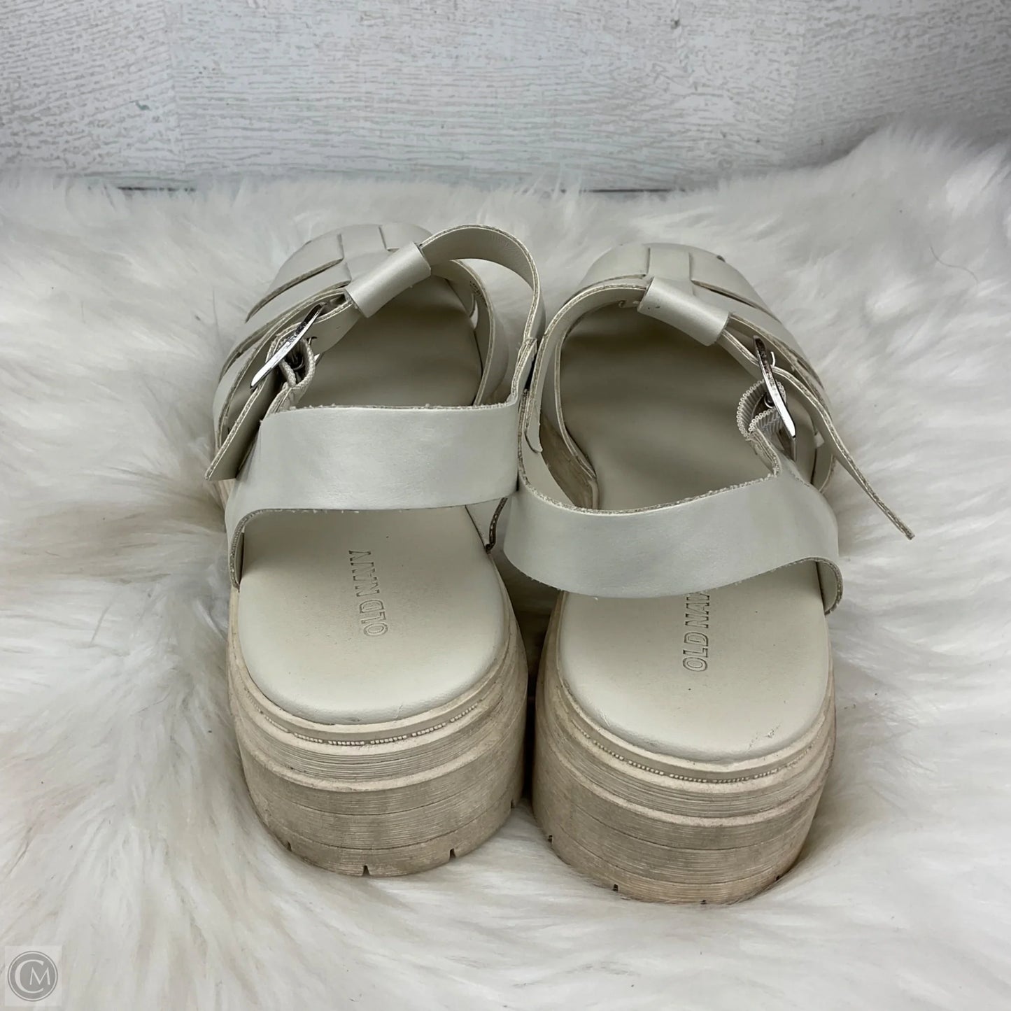 Sandals Heels Platform By Old Navy In Cream, Size: 9