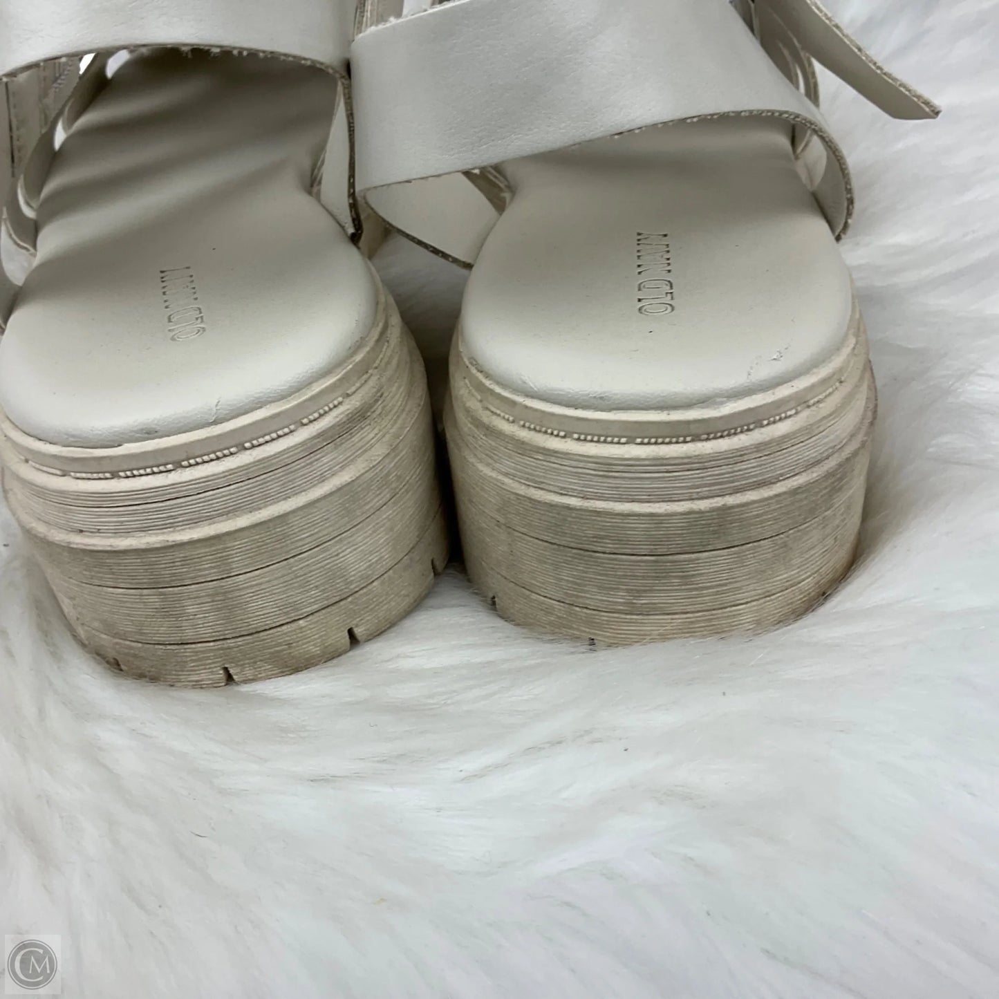 Sandals Heels Platform By Old Navy In Cream, Size: 9