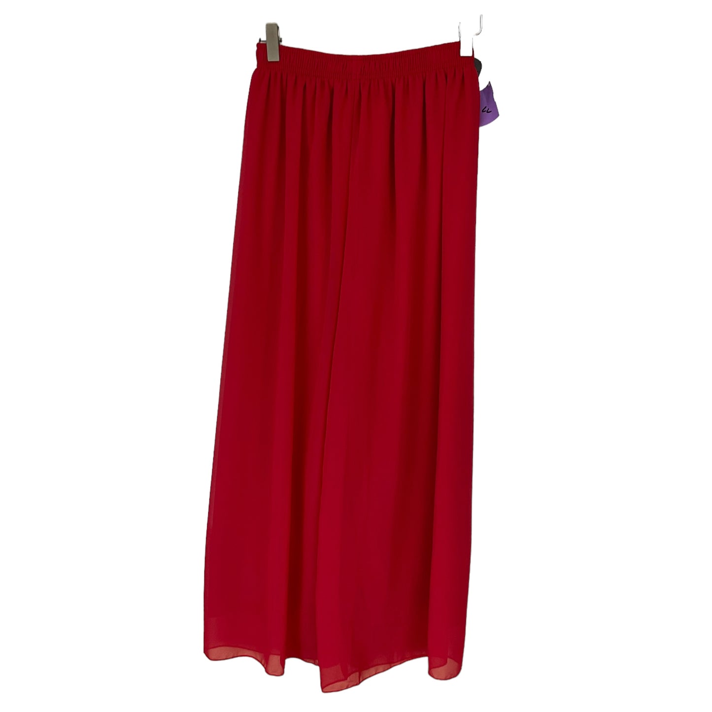 Red Pants Wide Leg Clothes Mentor, Size M