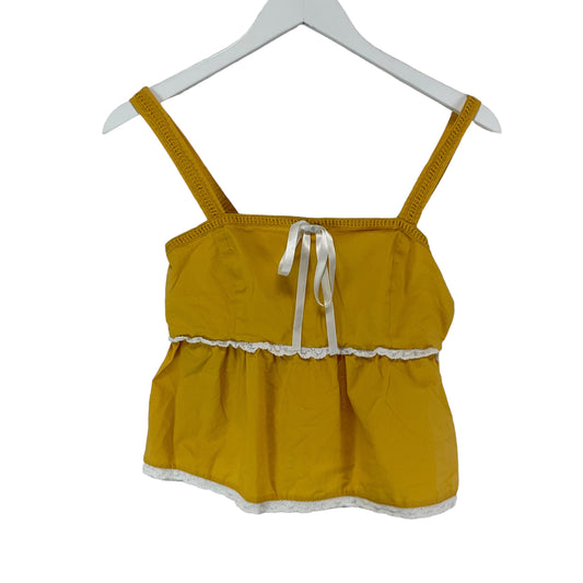 Yellow Top Sleeveless Basic Forever 21, Size S