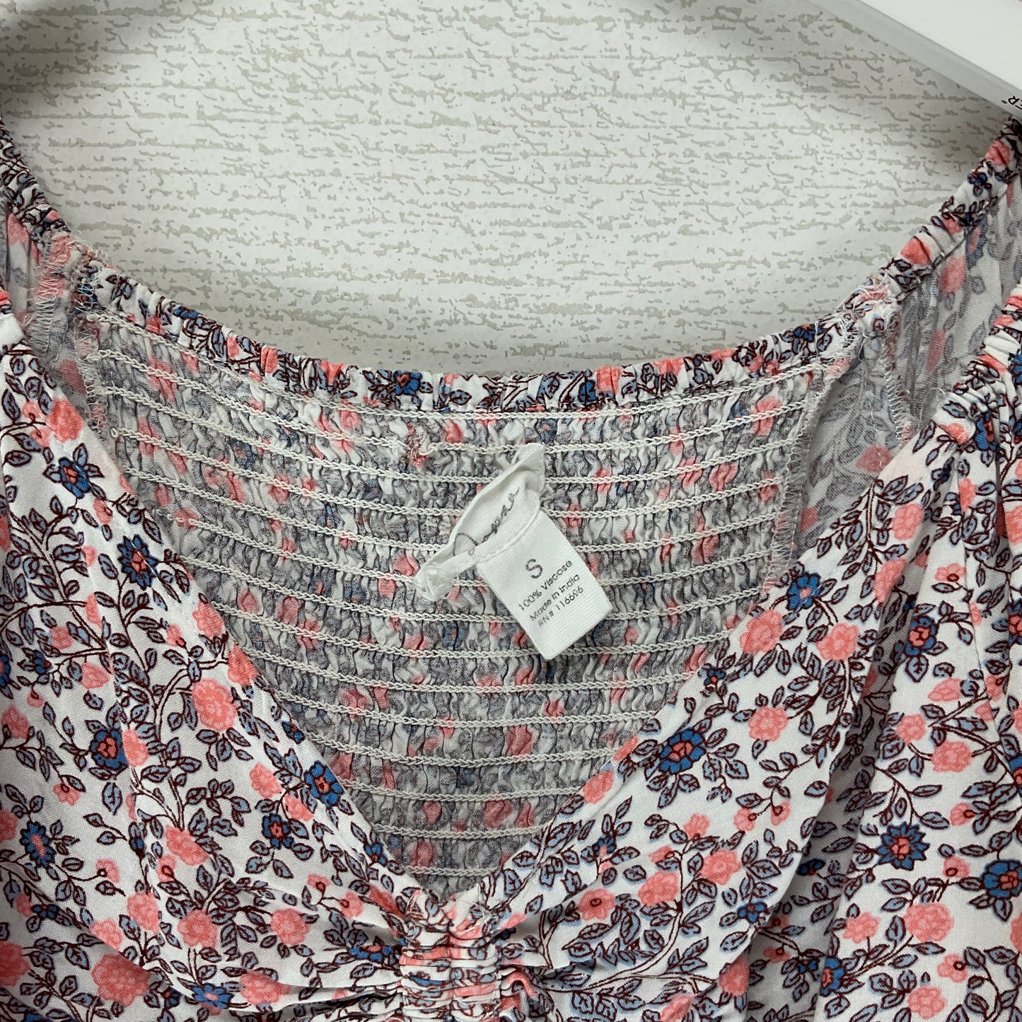 Floral Print Top Long Sleeve Japna, Size S