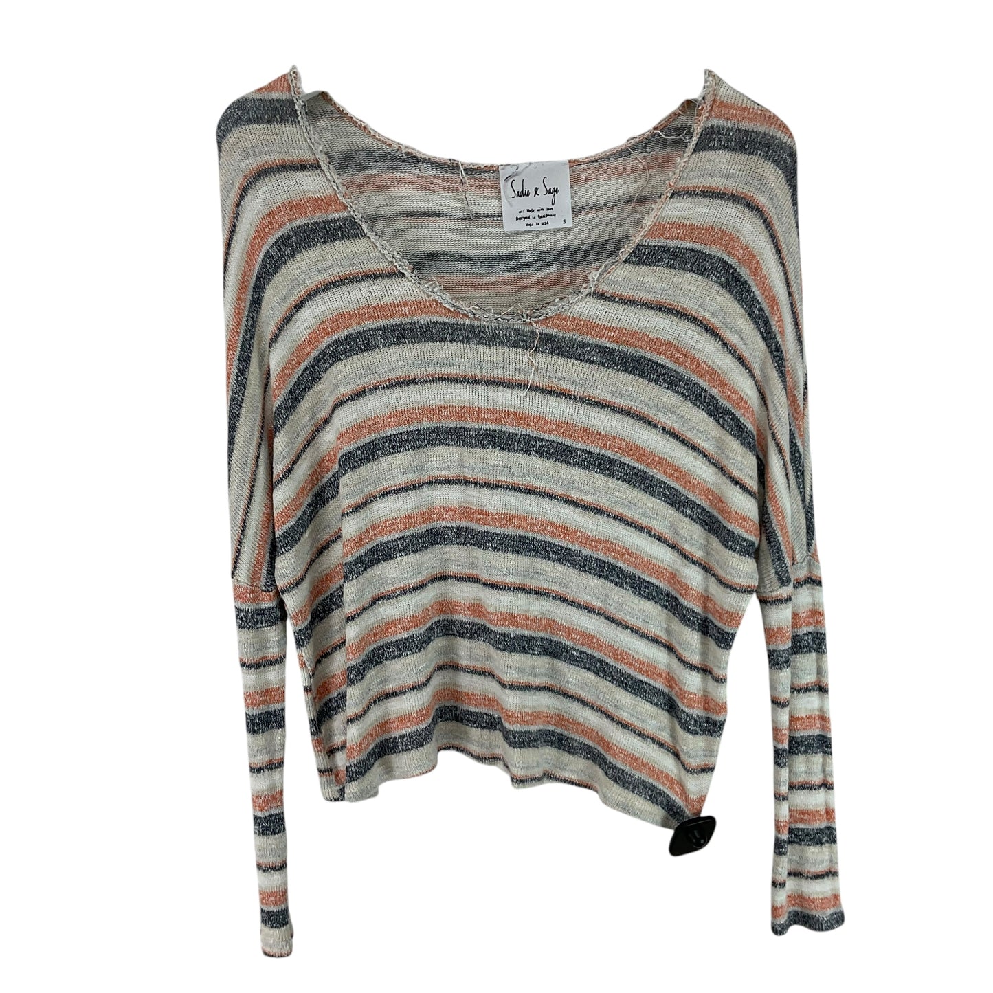 Top Long Sleeve Basic By Clothes Mentor In Striped Pattern, Size: S